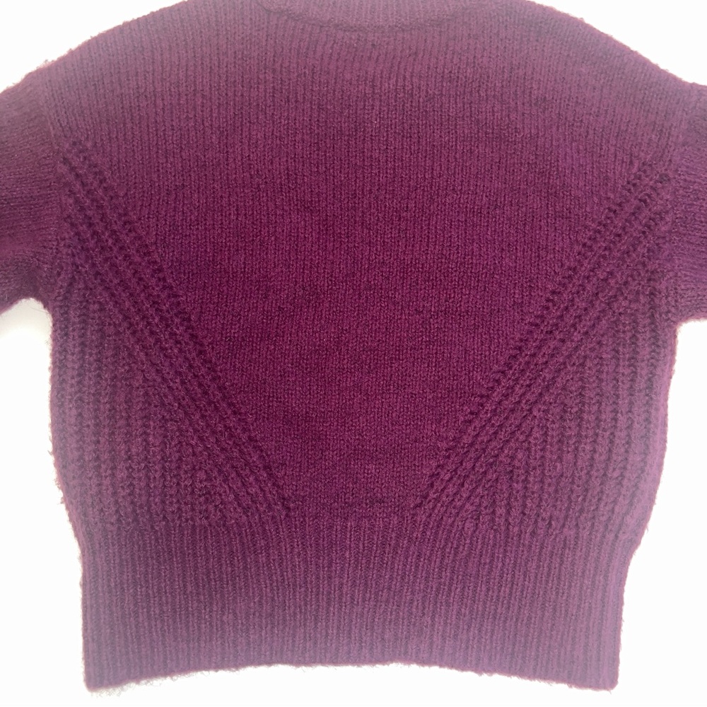 Madewell Women’s Purple Wool-Blend Wedge Sweater Sz XS - Picture 12 of 13